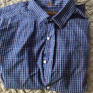 Large Navy Fairlane Slim Fit Dress Shirt